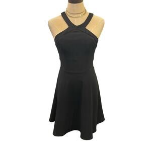 B. DARLIN Black A Line Dress Cocktail Junior size  3/4 S